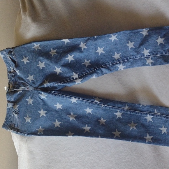 Forever 21 Denim - Forever 21 Blue Star Print Skinny Jeans